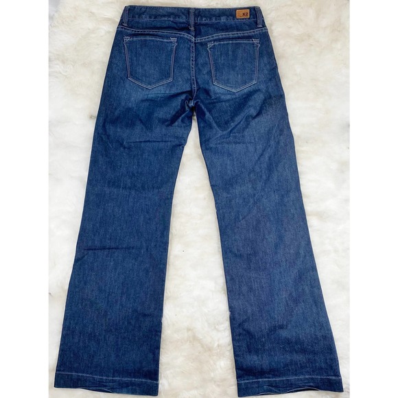 X2 Quality Denim Woman's Dark Wash Boot Cut Stretch Jeans Sz 6 - Picture 3 of 9